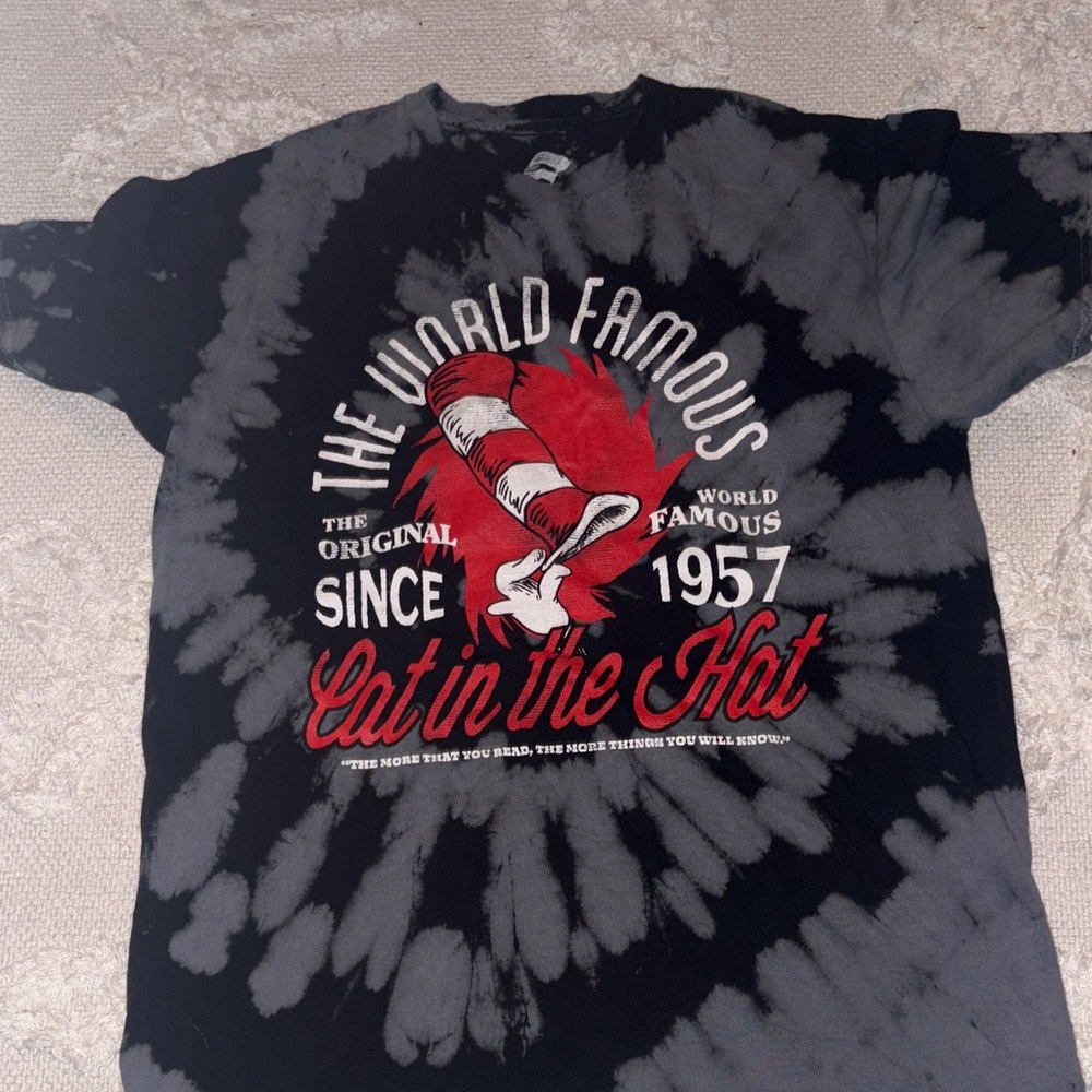 Dr. Seuss Black and Gray Cat in the Hat Tee
